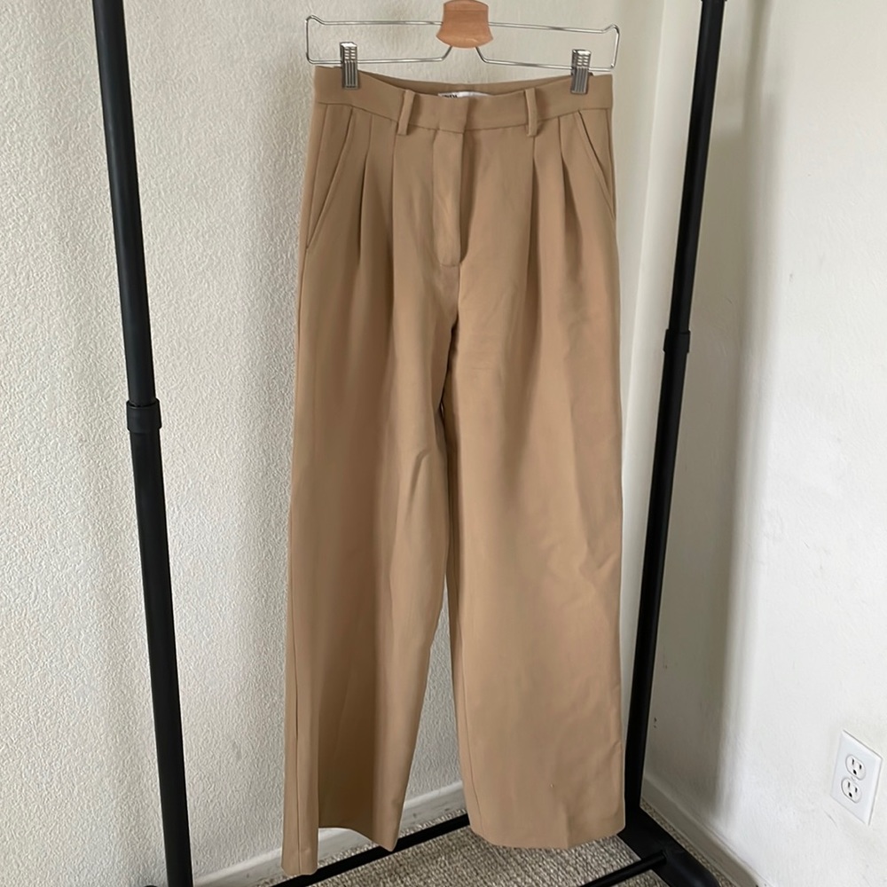 ZARA KHAKI TROUSERS SZ XS